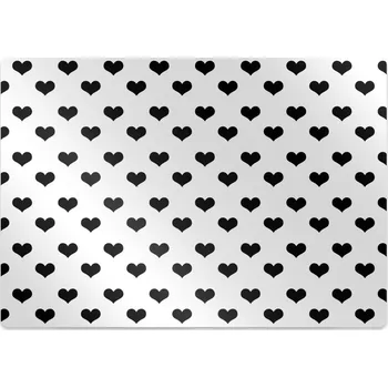 Podložka pod nábytek Podložka pod židli černé srdce