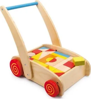 Dětské chodítko Small Foot Chodítko dřevěné kostky ve vozíku