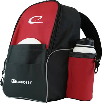 Latitude 64º Base Backpack - Černo-červená/Black-red (discgolf) (Menší batoh na cca 17-19 disků)