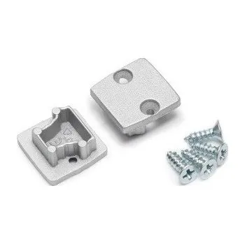 LED páska Wireli Sada koncovek k profilu FLOOR12 / Pár Stříbrná