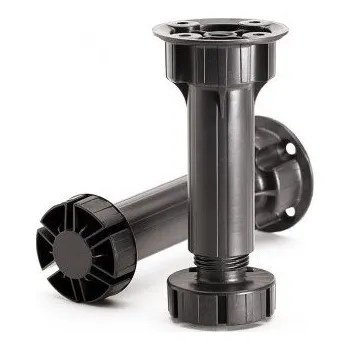 Nábytkové kování UnionPlast Soklová nožka 2-dílná / Černá 80 mm