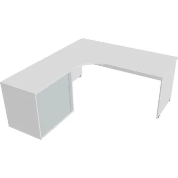 Kancelářský vozík HOBIS stůl pracovní, sestava pravá - GE 1800 60 HR P, bílá + doprava zdarma