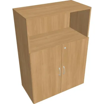 Kancelářský vozík HOBIS kancelářská policová skříň - DZ 3 80 02, zámek Huwill, dub + doprava zdarma