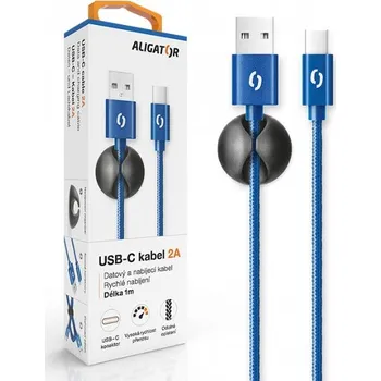 Datový kabel Datový kabel ALIGATOR PREMIUM 2A, USB-C, modrá