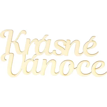 Vánoční dekorace Naše galanterie Nápis Krásné vánoce 158 X 70mm