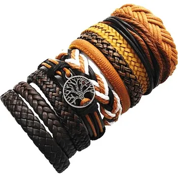 Náramek Predator Kožený náramek – sada 10 ks - Q333-5