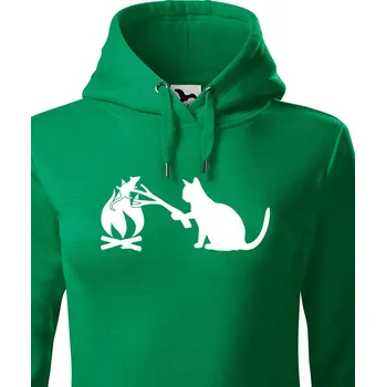 Dámská mikina Dámská mikina kočka a myš, Barva Zelená, Velikost L, Canvas Dámská mikina Bezvatriko.cz 0651
