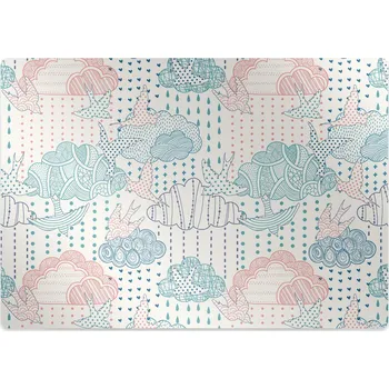 Podložka pod nábytek Podložka pod kolečkovou židli Mraky a tečky