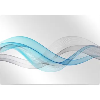 Podložka pod nábytek Podložka pod židli Modro-šedé pruhy