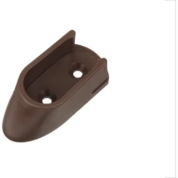Nábytkové kování Strong Držák šatní tyče oválné plast 15x30 mm hnědá