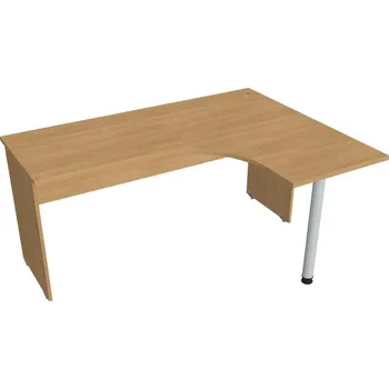 Kancelářský vozík HOBIS kancelářský stůl pracovní tvarový, ergo levý - GE 60 L, dub + doprava zdarma