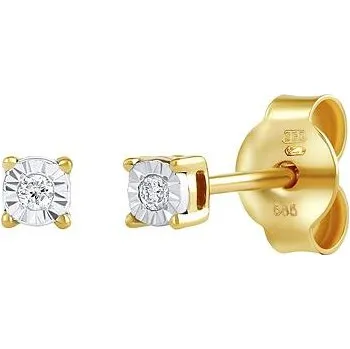 Náušnice Diamantová náušnice (0,01 ct) Prudence ve žlutém zlatě na jedno ucho DNN3142E1GY