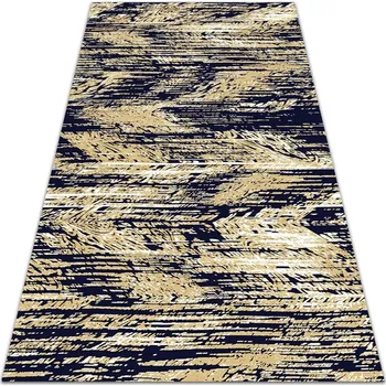 Koberec Módní univerzální vinylový koberec Žluté pruhy retro