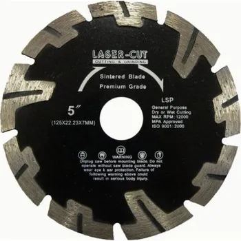 Řezný kotouč Kedas L00121 Diamantový řezný segmentový prodloužený kotouč L SP 115 x 22,2 x 2,4 mm