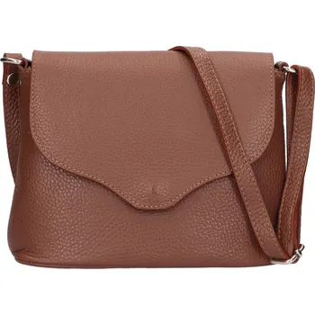 Kabelka Dámská kožená crosbody kabelka Italia Alice - tmavě hnědá