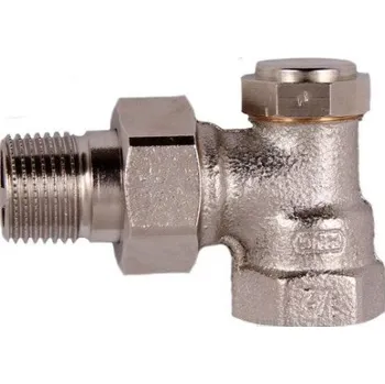 Ventil HONEYWELL Resideo VERAFIX-E V2420 šroubení pro otopná tělesa, DN15, Rp 1/2" M, 130°C, závitové, přednastavitelné, rohové, červený bronz, V2420E0020