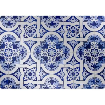 Podložka pod nábytek Ochranná podložka pod židli modré dlaždice