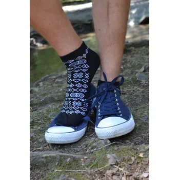 Dámské ponožky Kotníkové ponožky Čičmany - černá Velikost: EU 35-38