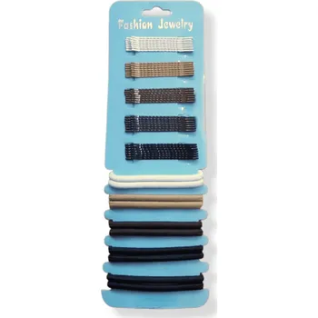 Sada 45 ks gumiček a sponek do vlasů Barva: nude