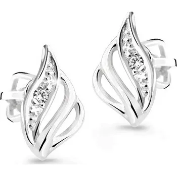 Náušnice ŠPERKY-NM, Zlaté náušnice v bílém zlatě 3217