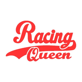Polep vozidla SAMOLEPKA Racing Queen nápis (02 - světle červená) NA AUTO, NÁLEPKA, FÓLIE, POLEP, TUNING, VLASTNÍ TEXT, TISK, AUTOSAMOLEPKY.cz, POLEPY, OBRÁZEK, LOGO, SAMOLEPKY