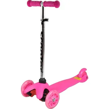Koloběžka Dětská tříkolová koloběžka H-026-RU růžová