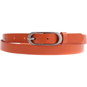 Opasek Dámský úzký kožený opasek Špongr 20030 oranžový Velikost = obvod pasu (cm): 100 cm