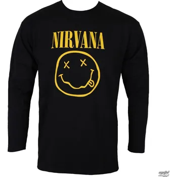 Tričko metal pánské Nirvana - Happy Face LOGO - PLASTIC HEAD - RTNIR081