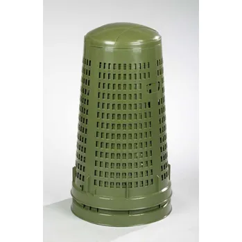 Odpadkový koš Akce 1 + 1 - Odpadkový koš plastový 120 l - lehce stohovatelný zelený, víko zelené