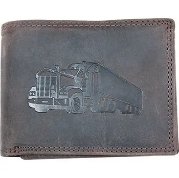 Peněženka Celá kožená peněženka Wild z pevné hovězí kůže s kamionem s ochranou dat (RFID)