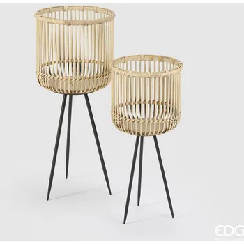 Váza EDG Bambusové podstavce/koše sada 2 ks, výška 65 a 54 cm