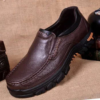 Pánské polobotky Pánské kožené boty casual a business styl Velikost: 44, Barva (Varianta): 2