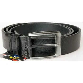 Opasek Délka 195 cm - pánský černý kožený opasek šířka 37 mm