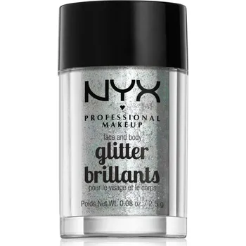 Oční stíny NYX Professional Makeup Face & Body Glitter Brillants třpytky na obličej i tělo odstín 07 Ice 2.5 g
