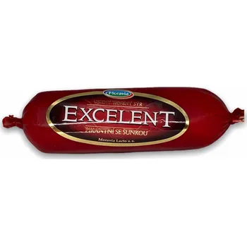 Moravia Lacto Excelent tavený uzený sýr 250 g pikantní se šunkou