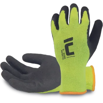 Pracovní rukavice Cerva Rukavice povrstvené zimní SALANGANA WINTER latex žlutá 8 M