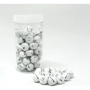 Vánoční dekorace Rolničky přízdoba kov 72ks/1,5cm bílá (774757)