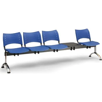 Lavice plastová - modrá 4M se stolkem LC/9295/KP