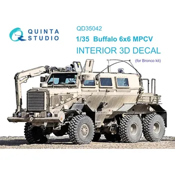 Plastikový model Quinta studio 1/35 Buffalo 6x6 MPCV 3D-Printed & col.Interior