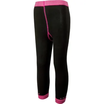 unuo Bambusové legíny černé s fuchsiovou - 98/104