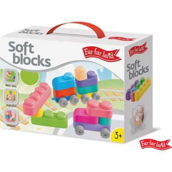 Hračka pro nejmenší Far Far Land - Stavebnice měkká 15 bloků