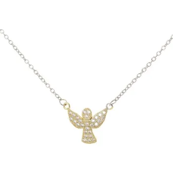 Náhrdelník Dámský stříbrný náhrdelník s andílkem STNAH099F