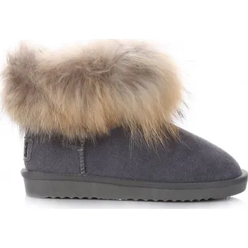 Dámská zimní obuv dámské sněhule Crystal Shoes šedá 8902