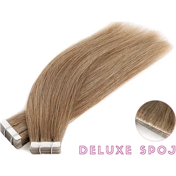Deluxe neviditelné vlasové PU pásky tape in na prodlužování vlasů 50cm 10A - popelavá blond