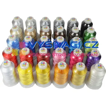 Nit sada 30 kónů 1000m viskózových vyšívacích nití zn. vysivaci.cz Jednotka: sada nití vysivaci.cz viskóza 30x1000m