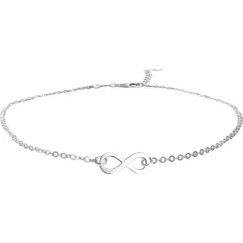 Náramek Dámský stříbrný náramek na nohu nekonečno JMAS0001SB24 24 až 27 cm