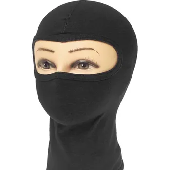 Kukla Kukla 1 otvor černá úplet (Černá kukla na obličej, na hlavu, pod přilbu)