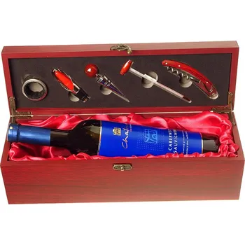 Dřevěná truhla na víno Exclusive 6v1 (Dárek pro muže vinaře, truhlice na láhve prodej)