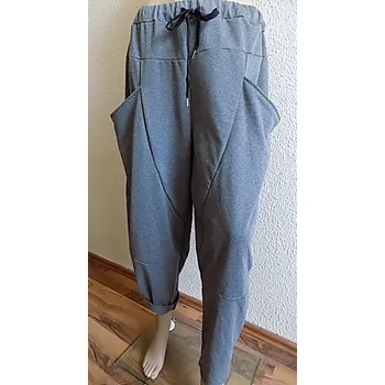 Dámské džíny Dámské teplákové kalhoty MY PEPPER tmavě šedé