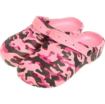 Dámské pantofle Maskáčové kroksy dámské růžové (kroxy obuv na léto)